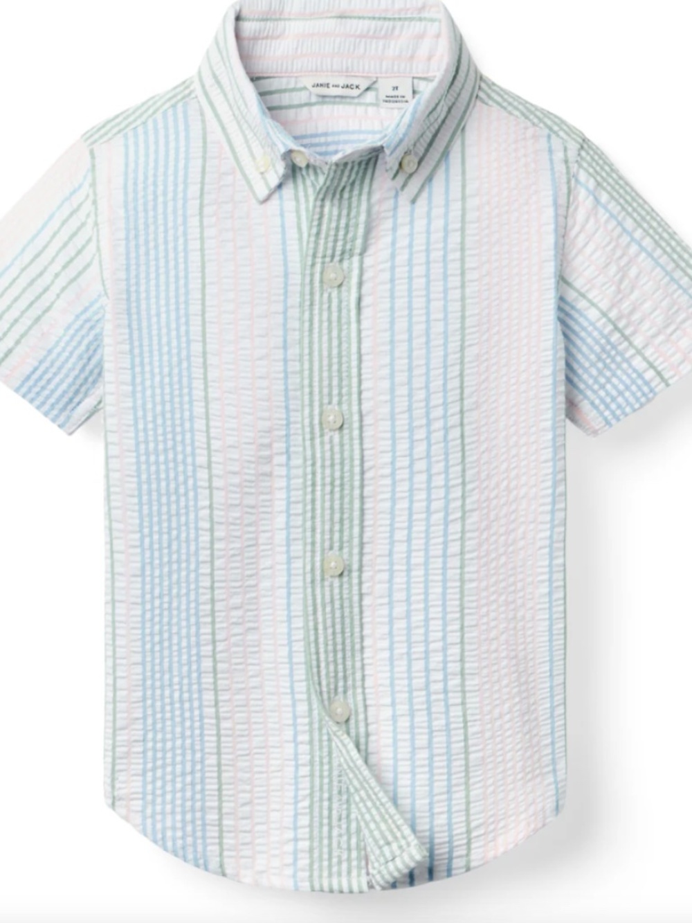 Striped Seersucker Shirt, Multi